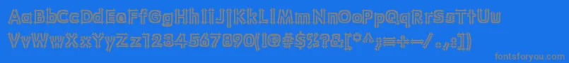 Wincing Font – Gray Fonts on Blue Background