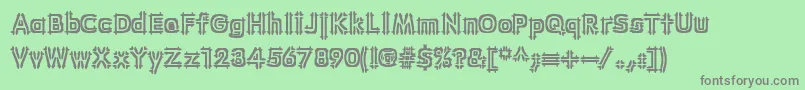 Wincing-Schriftart – Graue Schriften auf grünem Hintergrund