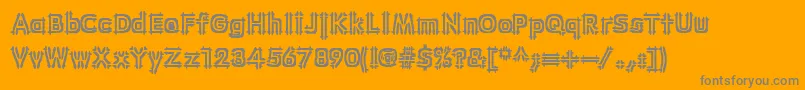 Lisätietoja Wincing-fontista Wincing-fontti – harmaat kirjasimet oranssilla taustalla