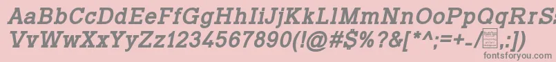 TyposlabBoldItalicDemo Font – Gray Fonts on Pink Background