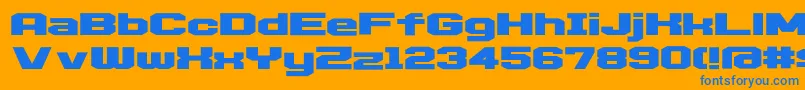 D3 Egoistism Font – Blue Fonts on Orange Background