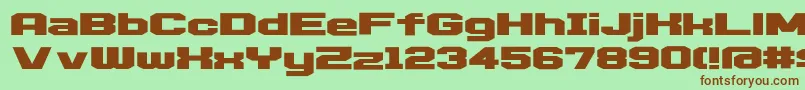 D3 Egoistism Font – Brown Fonts on Green Background