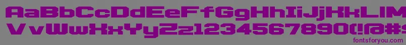 フォントD3 Egoistism – 紫色のフォント、灰色の背景