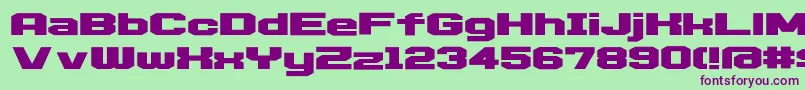 D3 Egoistism Font – Purple Fonts on Green Background