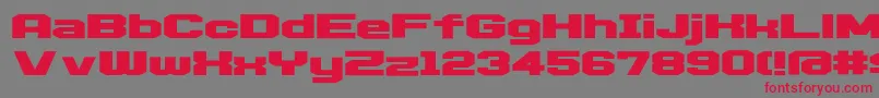 Police D3 Egoistism – polices rouges sur fond gris