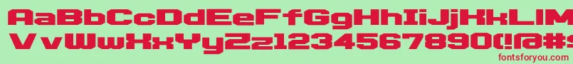 D3 Egoistism Font – Red Fonts on Green Background
