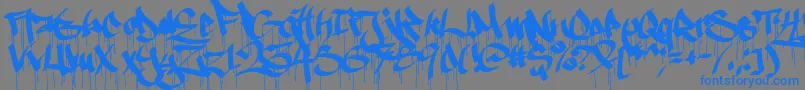 Шрифт Ruthlessdrippin1 – синие шрифты на сером фоне