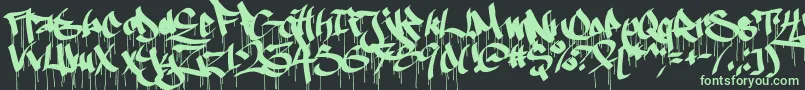 Ruthlessdrippin1 Font – Green Fonts on Black Background