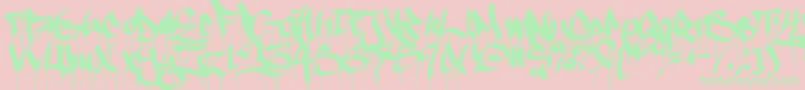 Ruthlessdrippin1 Font – Green Fonts on Pink Background