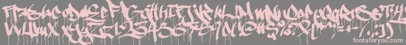 Ruthlessdrippin1 Font – Pink Fonts on Gray Background