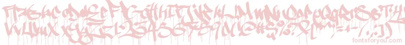 Czcionka Ruthlessdrippin1 – różowe czcionki na białym tle