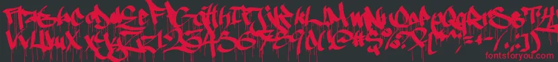 Ruthlessdrippin1 Font – Red Fonts on Black Background