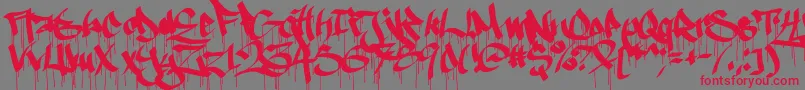 fuente Ruthlessdrippin1 – Fuentes Rojas Sobre Fondo Gris