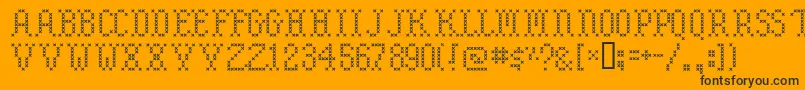 Embroidery Font – Black Fonts on Orange Background