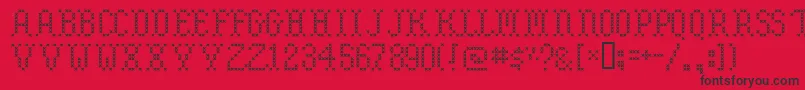 Шрифт Embroidery – чёрные шрифты на красном фоне