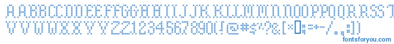 Embroidery Font – Blue Fonts on White Background