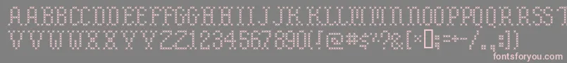 Embroidery Font – Pink Fonts on Gray Background