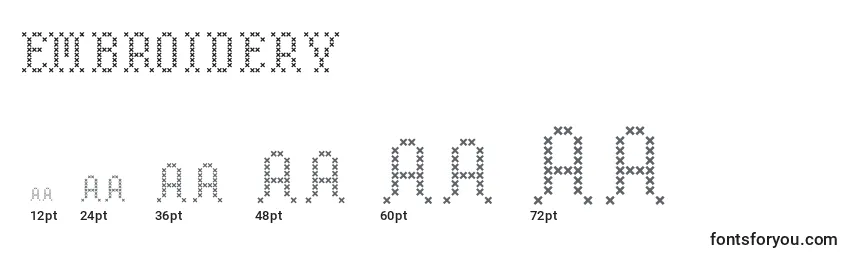 Embroidery Font Sizes