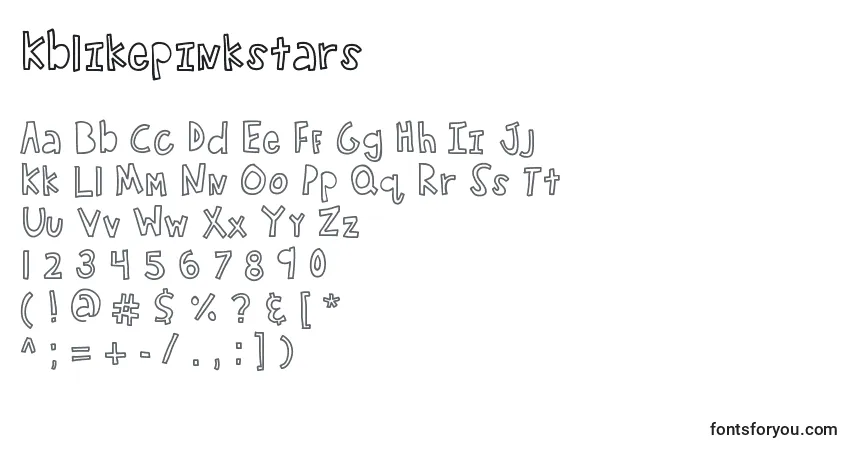 Kblikepinkstars Font – alphabet, numbers, special characters