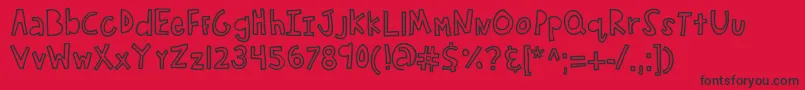 Kblikepinkstars Font – Black Fonts on Red Background