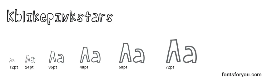 Kblikepinkstars Font Sizes