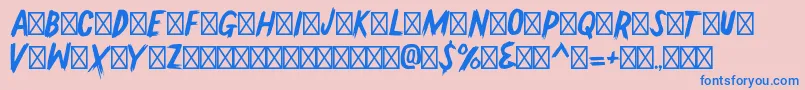 GallowtreeRegular Font – Blue Fonts on Pink Background