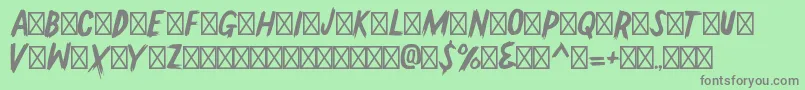 GallowtreeRegular Font – Gray Fonts on Green Background