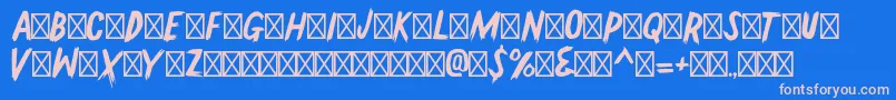 GallowtreeRegular Font – Pink Fonts on Blue Background