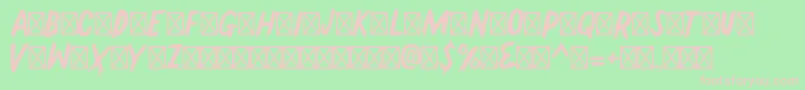 GallowtreeRegular Font – Pink Fonts on Green Background