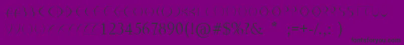 Fonte Arrohunter – fontes pretas em um fundo violeta