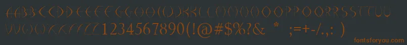 Arrohunter Font – Brown Fonts on Black Background