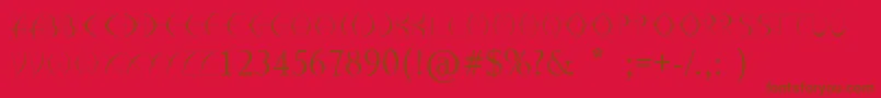 Arrohunter Font – Brown Fonts on Red Background