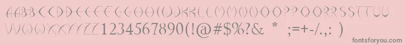 Arrohunter Font – Gray Fonts on Pink Background