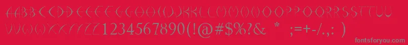 Arrohunter Font – Gray Fonts on Red Background