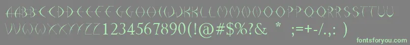 Arrohunter-Schriftart – Grüne Schriften auf grauem Hintergrund