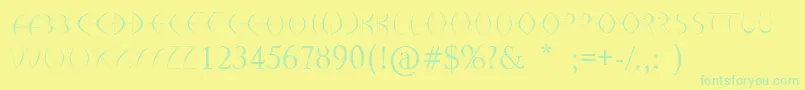 Arrohunter Font – Green Fonts on Yellow Background