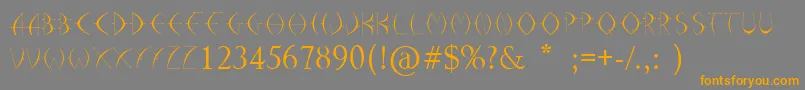 Arrohunter Font – Orange Fonts on Gray Background