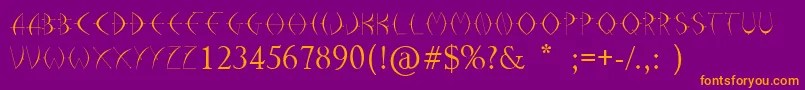 Arrohunter Font – Orange Fonts on Purple Background