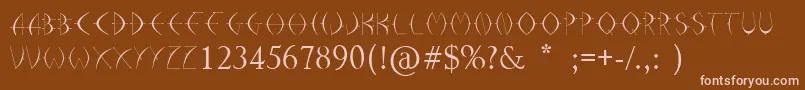Шрифт Arrohunter – розовые шрифты на коричневом фоне
