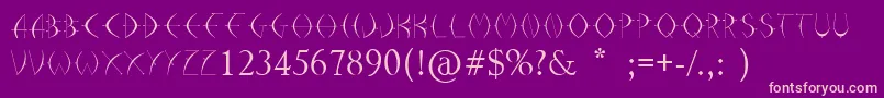 Arrohunter Font – Pink Fonts on Purple Background