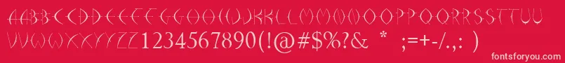 Arrohunter Font – Pink Fonts on Red Background
