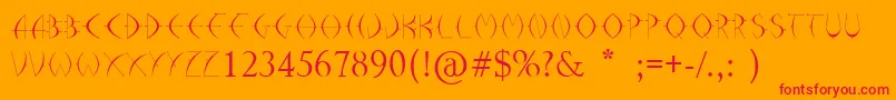 Arrohunter Font – Red Fonts on Orange Background