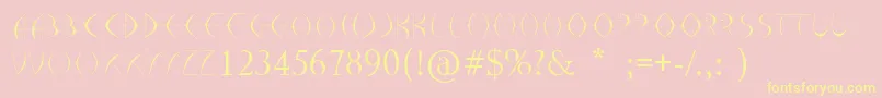 Arrohunter Font – Yellow Fonts on Pink Background