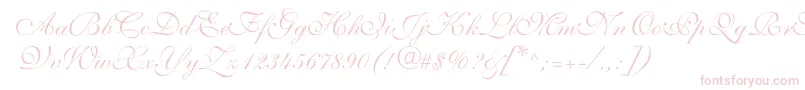 Fonte ShelleyvolantescriptNormal – fontes cor-de-rosa