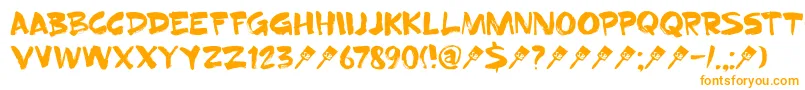 DkSuperbrush Font – Orange Fonts on White Background