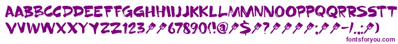 DkSuperbrush Font – Purple Fonts on White Background