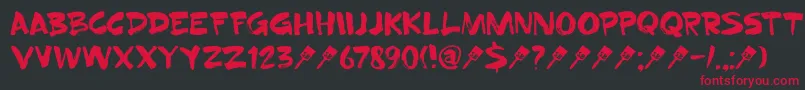 DkSuperbrush Font – Red Fonts on Black Background