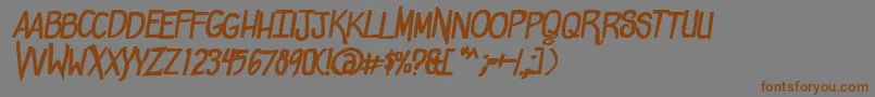 ComicdoucheBold Font – Brown Fonts on Gray Background