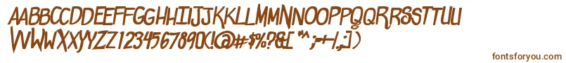 Шрифт ComicdoucheBold – коричневые шрифты на белом фоне