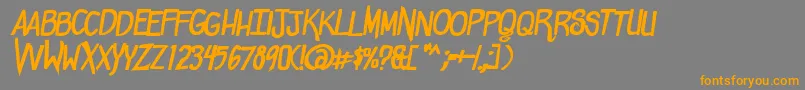 Шрифт ComicdoucheBold – оранжевые шрифты на сером фоне